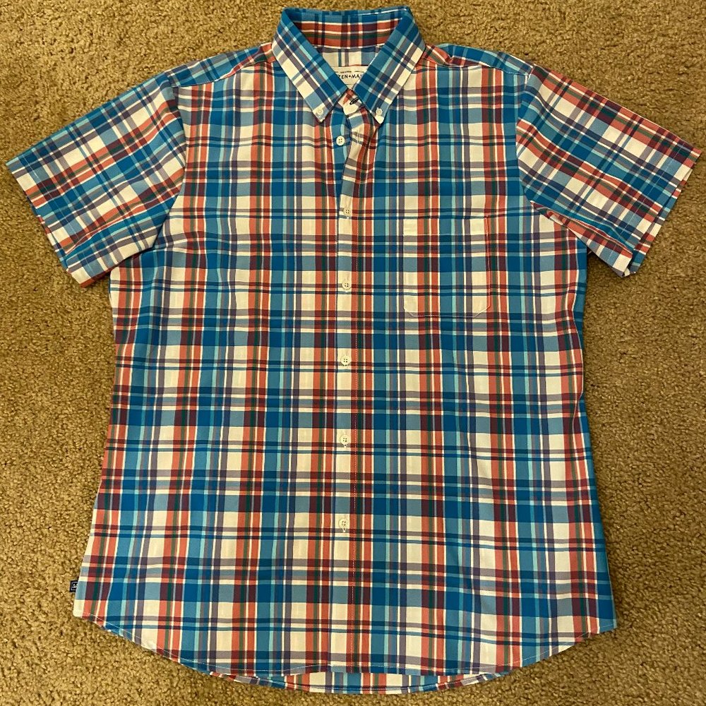 Mizzen + Main Short Sleeve Button Down – XXL Trim Fit